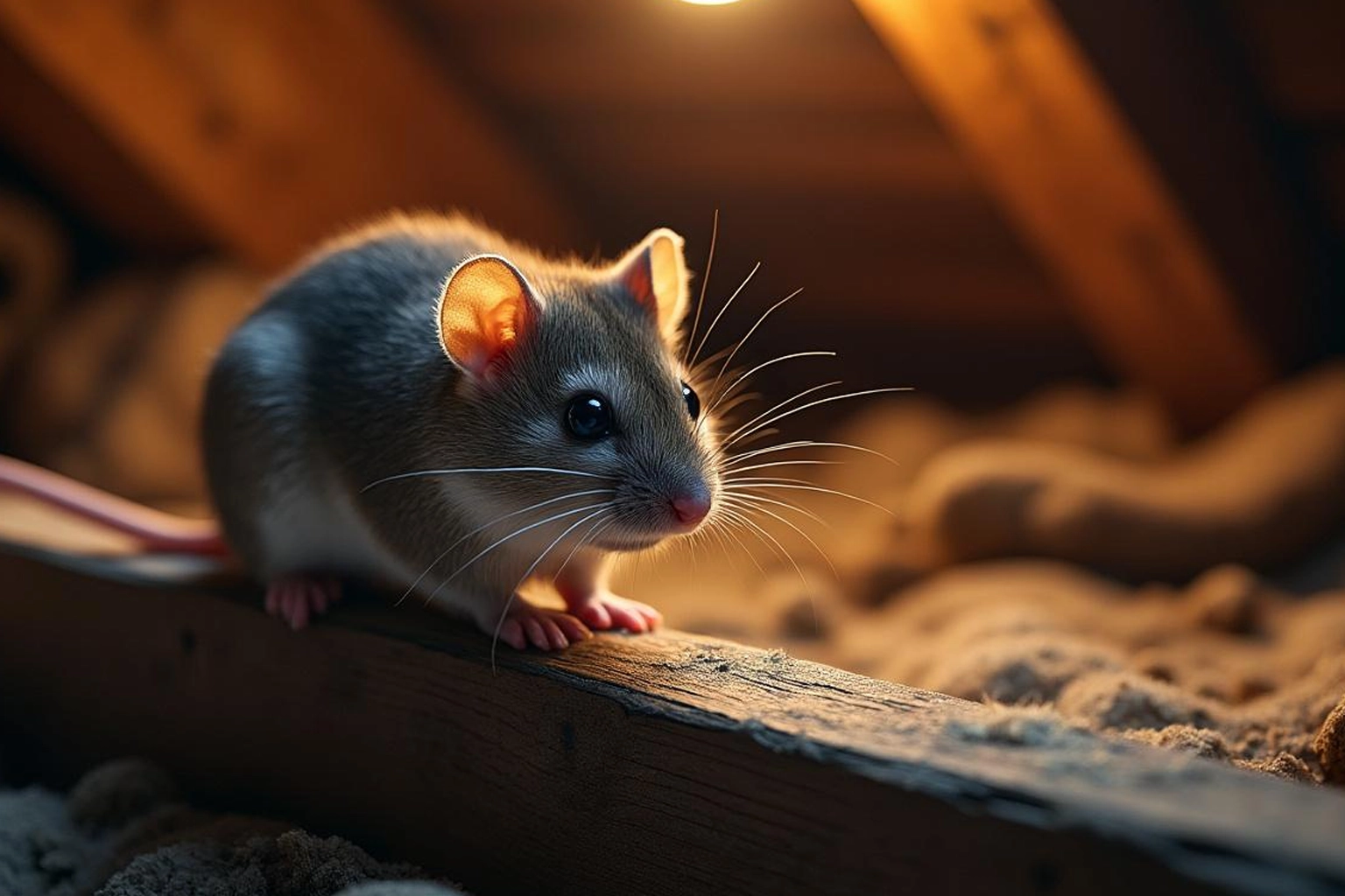 Présence de rats dans les combles d’une maison